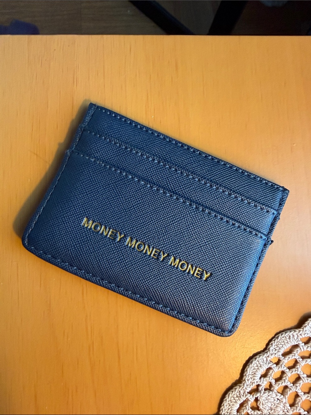 MONEY MONEY MONEY Blue Card Holder